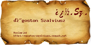Ágoston Szalviusz névjegykártya
